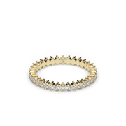 Yellow Gold Round Shape Diamond Eternity Ring/Band With Prong Setting.